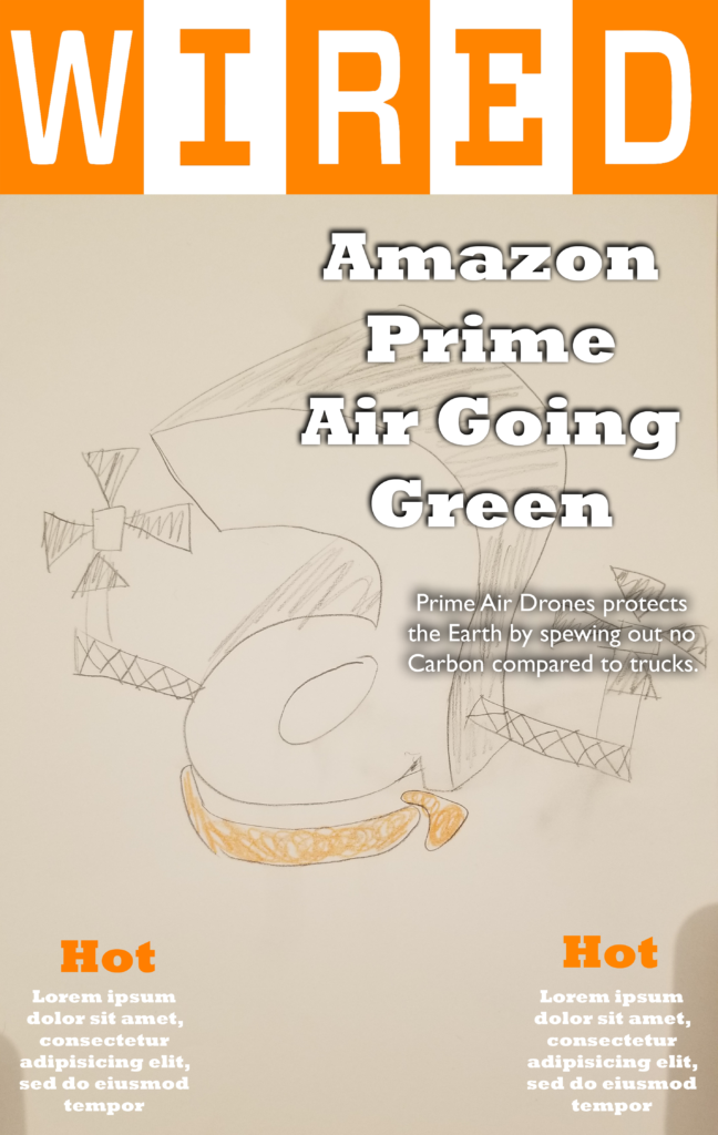 Magazine Cover sketch for Amazon Prime Drones